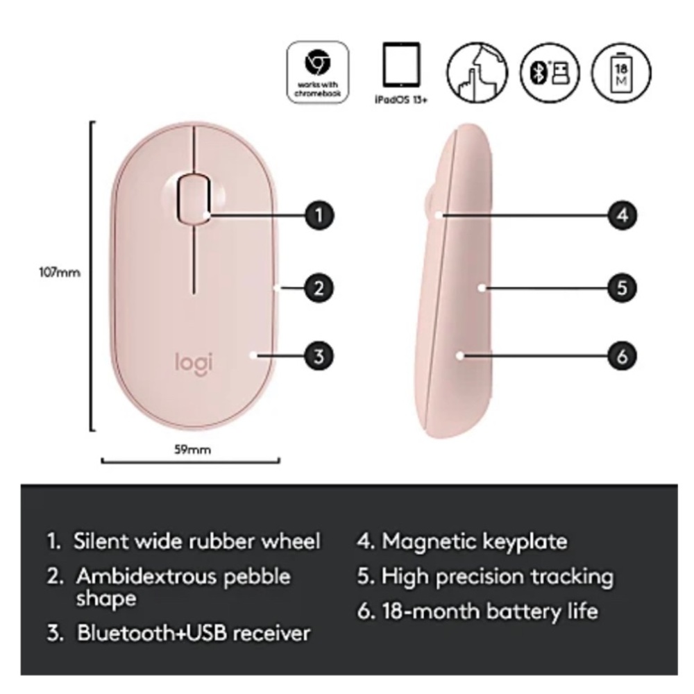 Logitech Pebble M350 Mouse - Picture 5 of 8